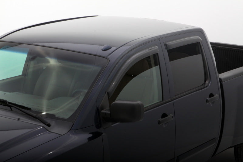 Load image into Gallery viewer, AVS 04-15 Nissan Titan Crew Cab Ventvisor Outside Mount Window Deflectors 4pc - Smoke
