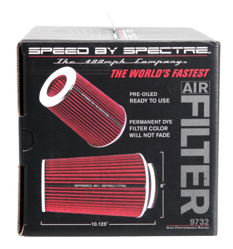 Load image into Gallery viewer, Spectre Adjustable Conical Air Filter 9-1/2in. Tall (Fits 3in. / 3-1/2in. / 4in. Tubes) - Red
