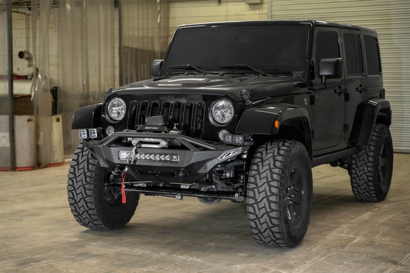 Load image into Gallery viewer, Addictive Desert Designs 07-18 Jeep Wrangler JK Stealth Fighter Front Bumper w/ Winch Mount
