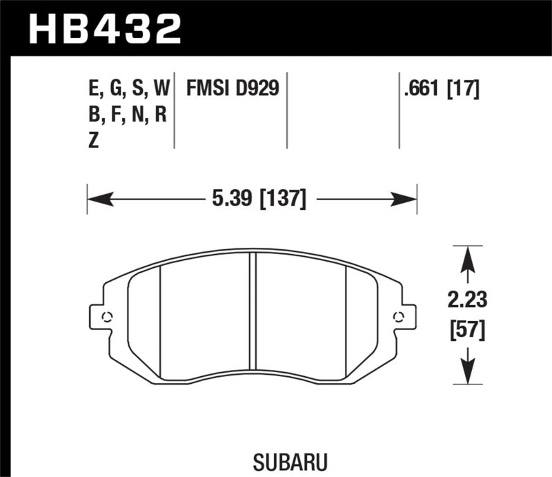 Load image into Gallery viewer, Hawk 2006 Saab 9-2X 2.5L 2.5i Front ER-1 Brake Pads
