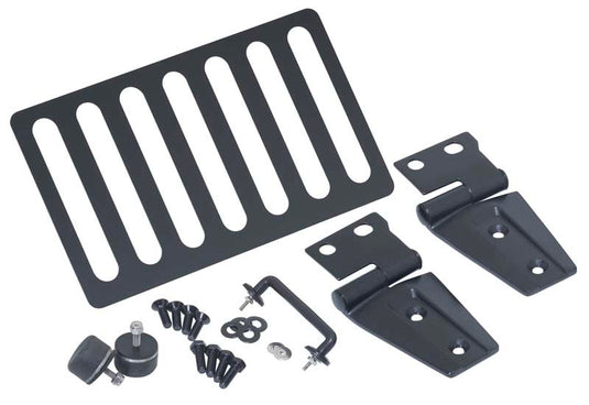 Kentrol 07-18 Jeep Wrangler JK Hood Kit Without Hood Catch - Textured Black