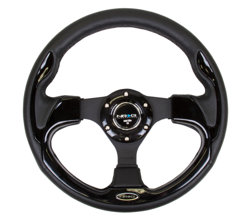 Load image into Gallery viewer, NRG Reinforced Steering Wheel (320mm) Blk w/Gloss Black Trim
