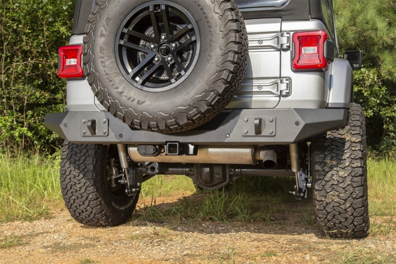 Load image into Gallery viewer, Rugged Ridge Spartan Rear Bumper Full Width 18-20 Jeep Wrangler JL
