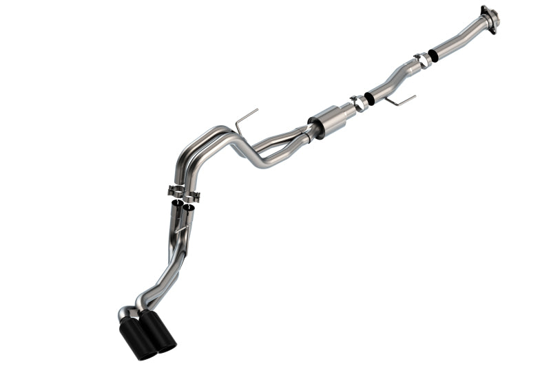 Load image into Gallery viewer, Borla F-150 2021 5.0L 2dr RC SB (122.8 WB) XL/XLT 3/2.25 DSE Cat-Back ATAK Black Chrome Tips

