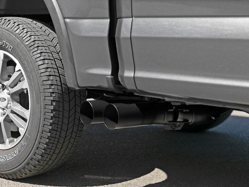 Load image into Gallery viewer, aFe Rebel DPF-Back 409 SS Exhaust System w/Dual Black Tips 18-19 Ford F-150 V6 3.0L (td)
