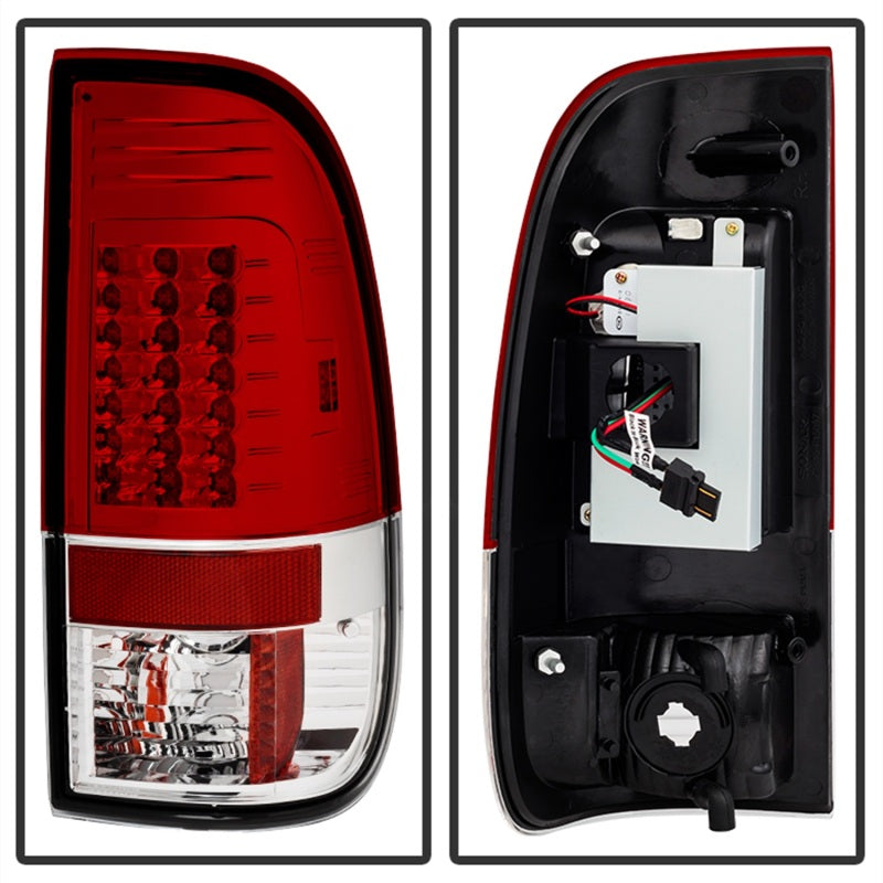 Load image into Gallery viewer, Spyder Ford Super Duty 08-15 Version 2 LED Tail Lights Red Clear ALT-YD-FS07-LED-G2-RC
