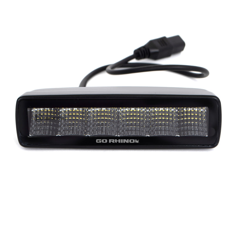 Load image into Gallery viewer, Go Rhino Xplor Blackout Series Sixline LED Flood Light Kit (Surface/Threaded Stud Mnt) - Blk (Pair)
