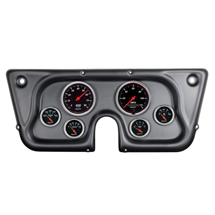 Autometer Designer Black 67-72 Chevy Truck C/K/K5/Suburban Dash Kit 6pc Tach/MPH/Fuel/Oil/WTMP/Volt