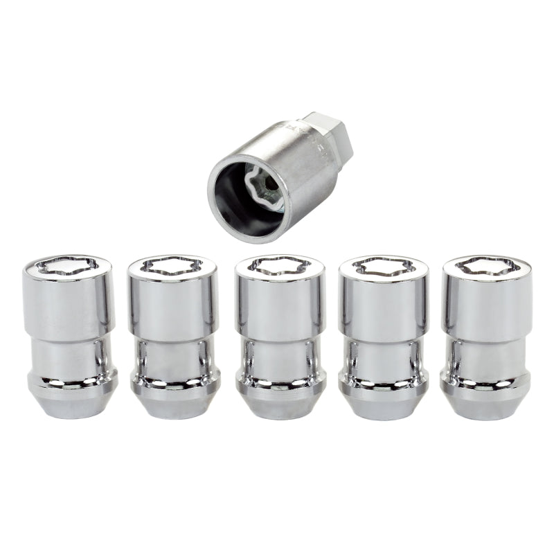 Load image into Gallery viewer, McGard Wheel Lock Nut Set - 5pk. (Cone Seat) 1/2-20 / 3/4 &amp;13/16 Dual Hex / 1.46in. Length - Chrome
