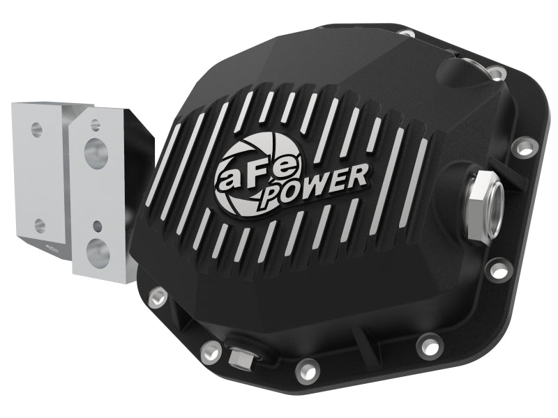 Load image into Gallery viewer, aFe Street Series Rear Differential Cover Black w/Machined Fins 20+ Jeep Gladiator JT (Dana M220)

