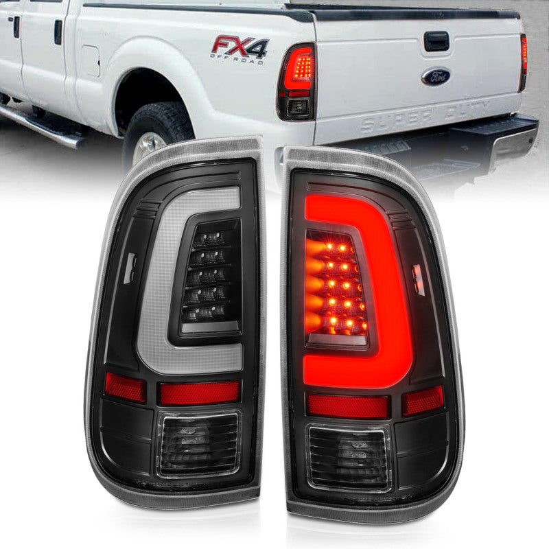 Load image into Gallery viewer, ANZO 2008-2016 Ford F-250 LED Taillights Black Housing Clear Lens (Pair)
