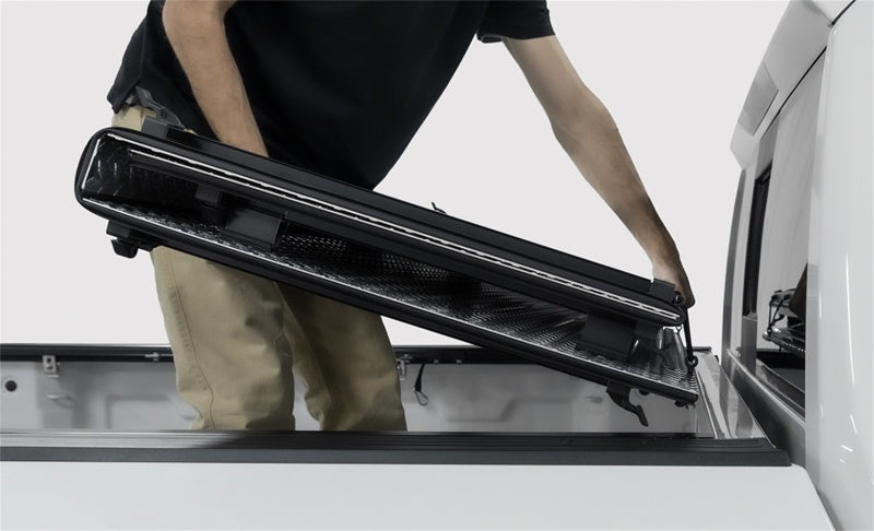 Load image into Gallery viewer, Access LOMAX Folding Hard Cover 04-21+ Ford F-150 6ft 6in (no 04 Heritage/Flareside) Black Urethane
