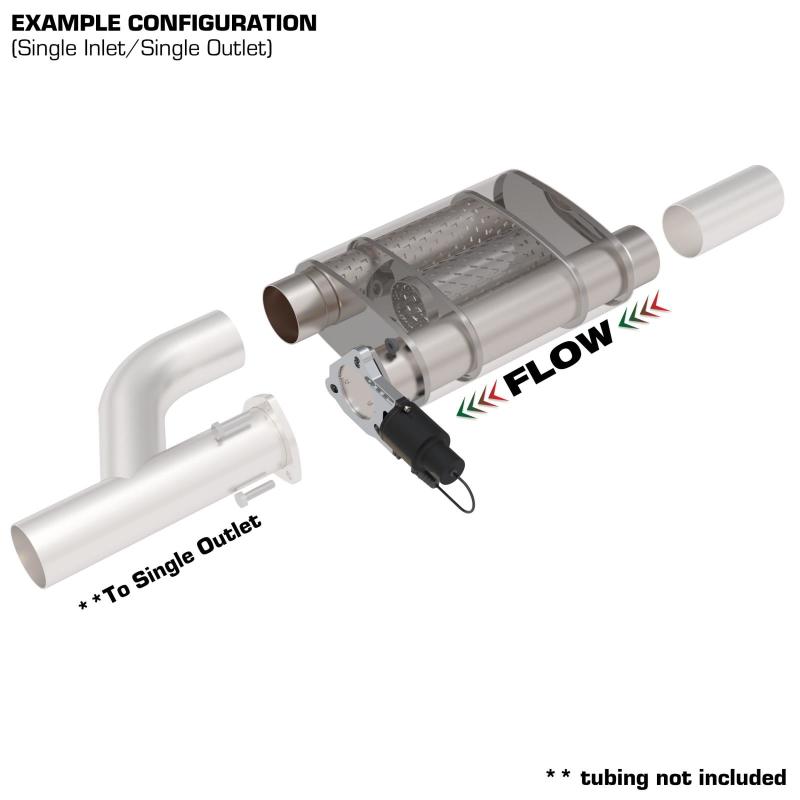 Load image into Gallery viewer, QTP 3in Weld-On Reverse 304SS Screamer Muffler Short Case w/Bolt-On QTEC Electric Cutout
