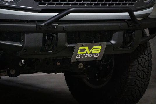 DV8 Offroad 21-22 Ford Bronco Factory Front Bumper Licence Relocation Bracket - Front