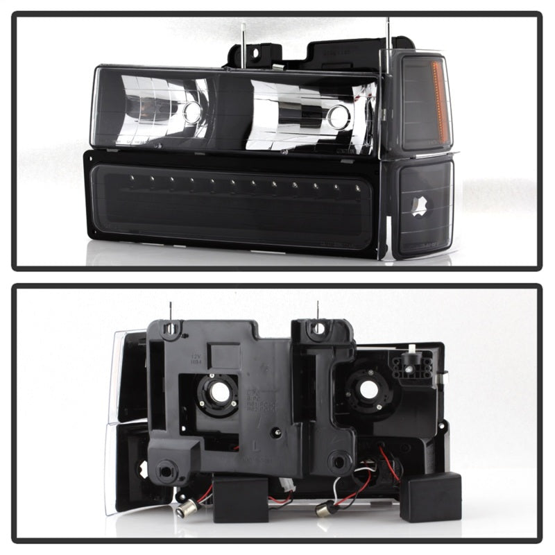 Load image into Gallery viewer, xTune 92-94 Blazer Full Size Corner/LED Bumper Headlights Black HD-JH-CCK88-LED-AM-BK-SET
