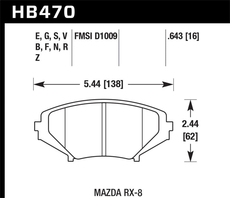 Load image into Gallery viewer, Hawk 05-11 Mazda RX-8 1.3L 40th Anniversary Edition Front ER-1 Brake Pads
