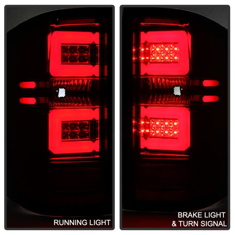 Load image into Gallery viewer, Spyder Chevy 1500 14-16 Light Bar LED Tail Lights Red Clear ALT-YD-CS14-LBLED-RC
