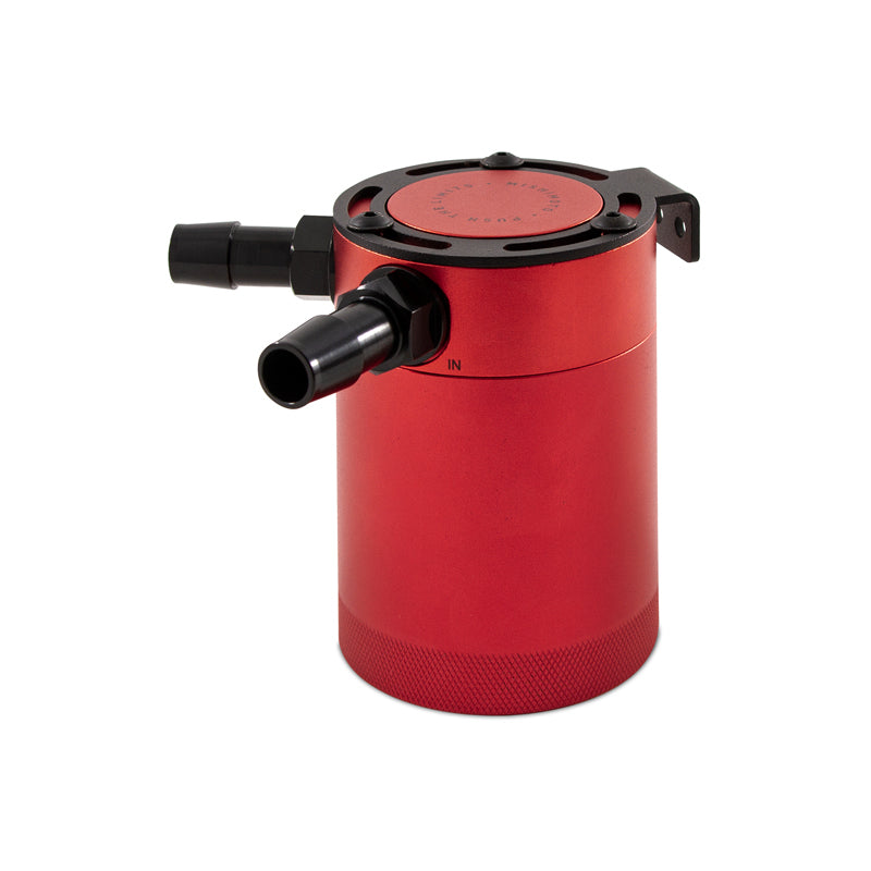 Load image into Gallery viewer, Mishimoto Compact Baffled Oil Catch Can - 2-Port - Red
