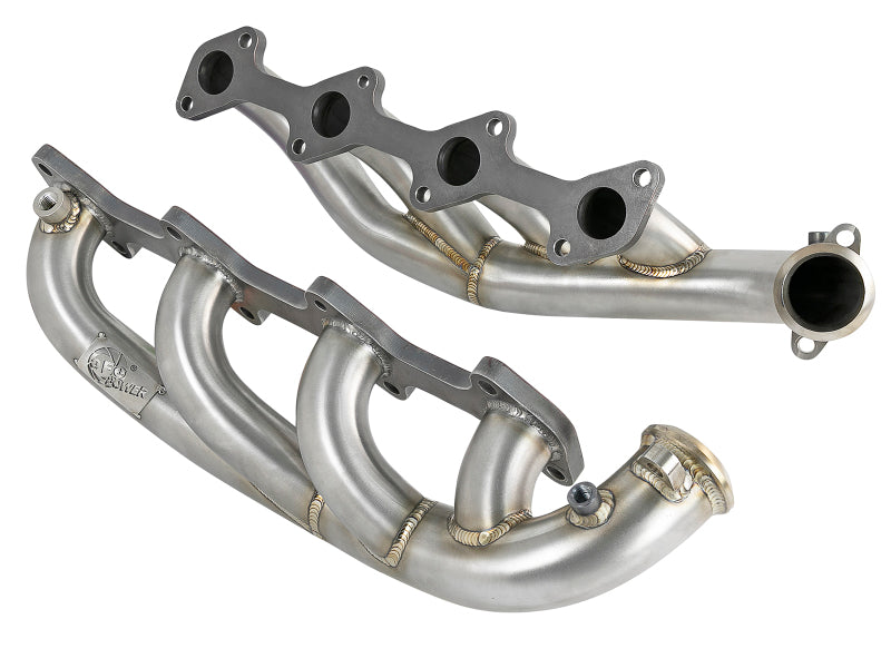 Load image into Gallery viewer, aFe Twisted Steel 1.75-2in 304 SS Headers 03-07 Ford Diesel Trucks V8-6.0L (td)
