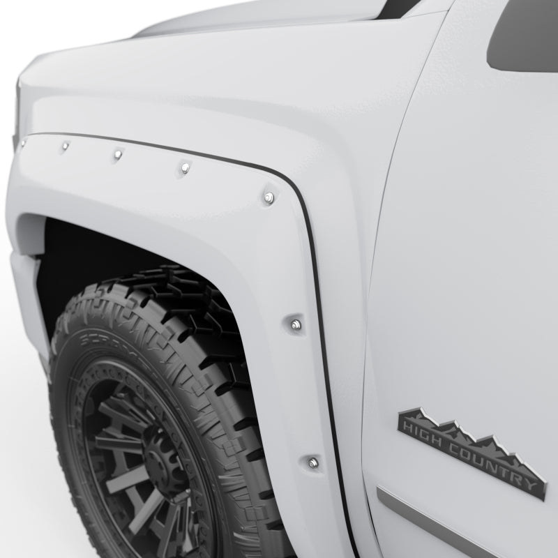 Load image into Gallery viewer, EGR 14+ Chev Silverado 5ft Bed Bolt-On Look Color Match Fender Flares - Set - Summit White
