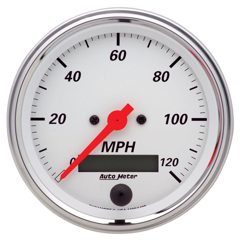 Load image into Gallery viewer, Autometer Arctic White 3-3/8in Kit Box w/Elec Speedo Elec Oil Press, Water Temp, Volt, Fuel Level
