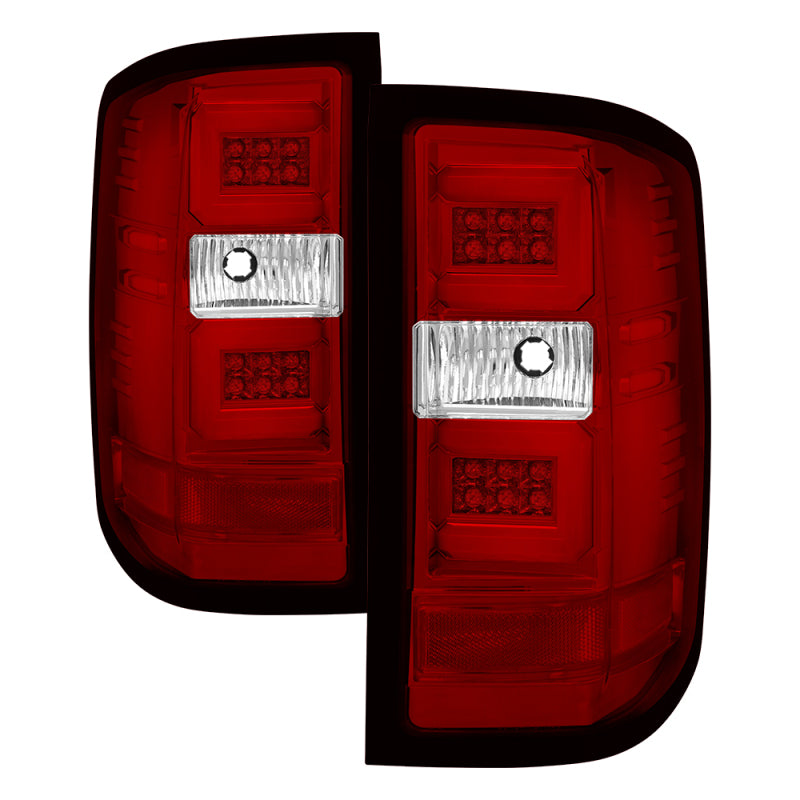 Load image into Gallery viewer, Spyder Chevy Silverado 2016-2017 Light Bar LED Tail Lights - Red Clear ALT-YD-CS16-LED-RC

