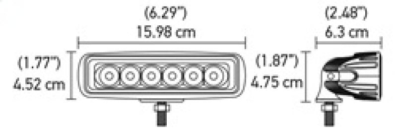 Load image into Gallery viewer, Hella Value Fit Mini Flush Mount 7.7in - 18W White Housing Flood Beam LED Light Bar
