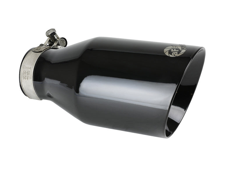 Load image into Gallery viewer, aFe MACH Force-Xp 409 SS Clamp-On Exhaust Tip 2.5in. Inlet / 4.5in. Outlet / 9in. L - Black
