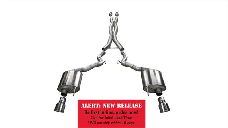 Load image into Gallery viewer, Corsa 2015-2017 Ford Mustang GT Convertible 5.0L V8 Polished Sport Cat-Back Dual Rear Exit
