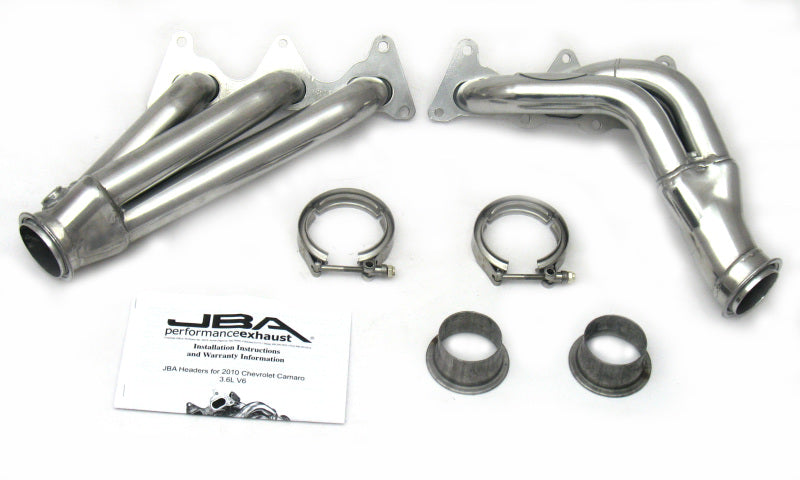 Load image into Gallery viewer, JBA 10-11 Camaro 3.6L V6 1-5/8in Primary Silver Ctd Cat4Ward Header
