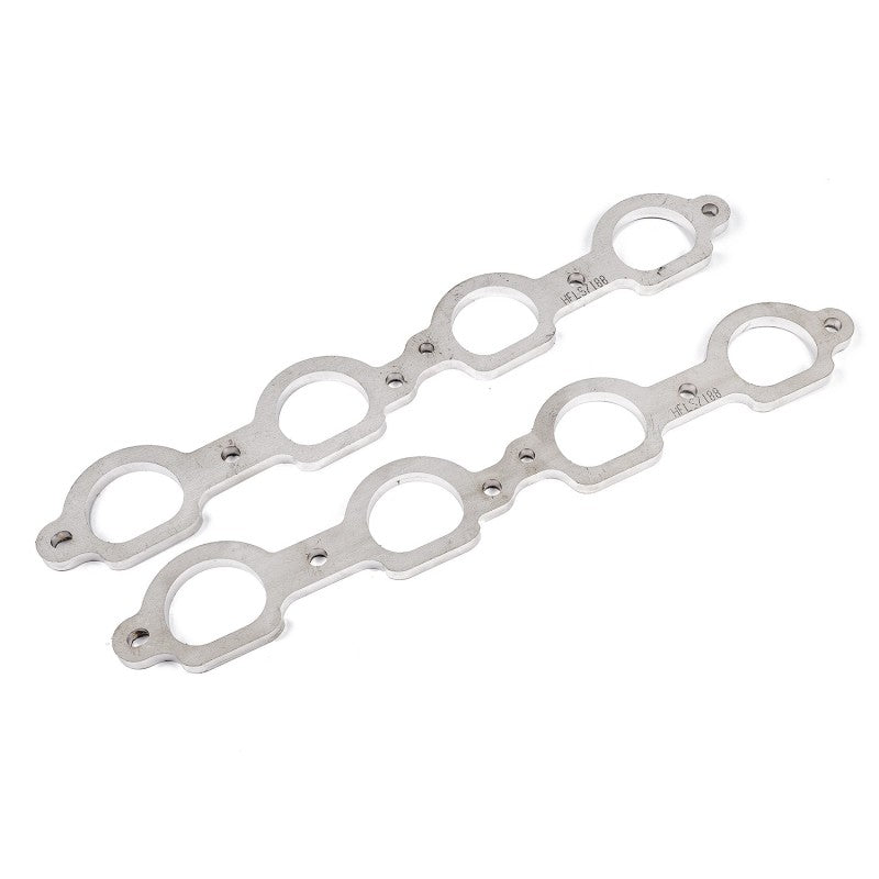 Load image into Gallery viewer, Stainless Works Chevrolet LS7 D-Port Shaped Header 304SS Exhaust Flanges 1-7/8in Primaries
