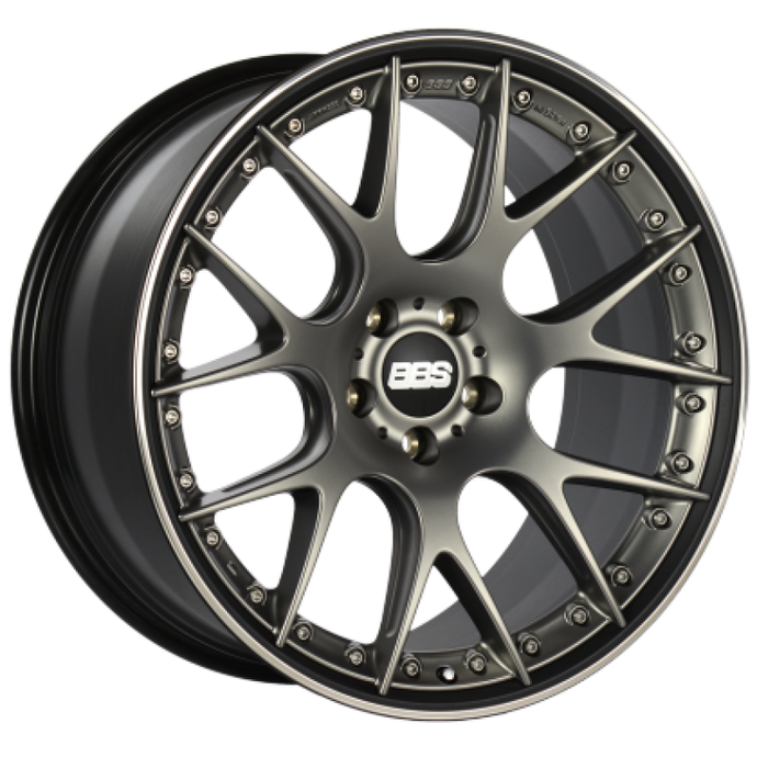 BBS CH-RII 20x9 5x130 ET48 CB71.6 Satin Platinum Center Black Lip Stainless Rim Protector Wheel