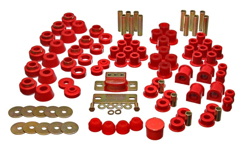Load image into Gallery viewer, Energy Suspension 87-95 Jeep Wrangler YJ Red Hyper-Flex Master Bushing Set

