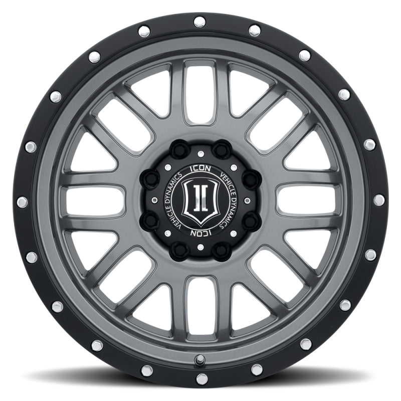 Load image into Gallery viewer, ICON Alpha 20x9 8x180 12mm Offset 5.5in BS Gunmetal Wheel
