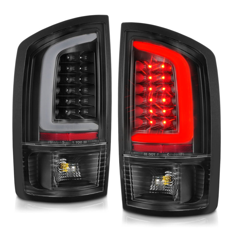 Load image into Gallery viewer, ANZO 2002-2006 Dodge  Ram 1500 LED Tail Lights w/ Light Bar Black Housing Clear Lens
