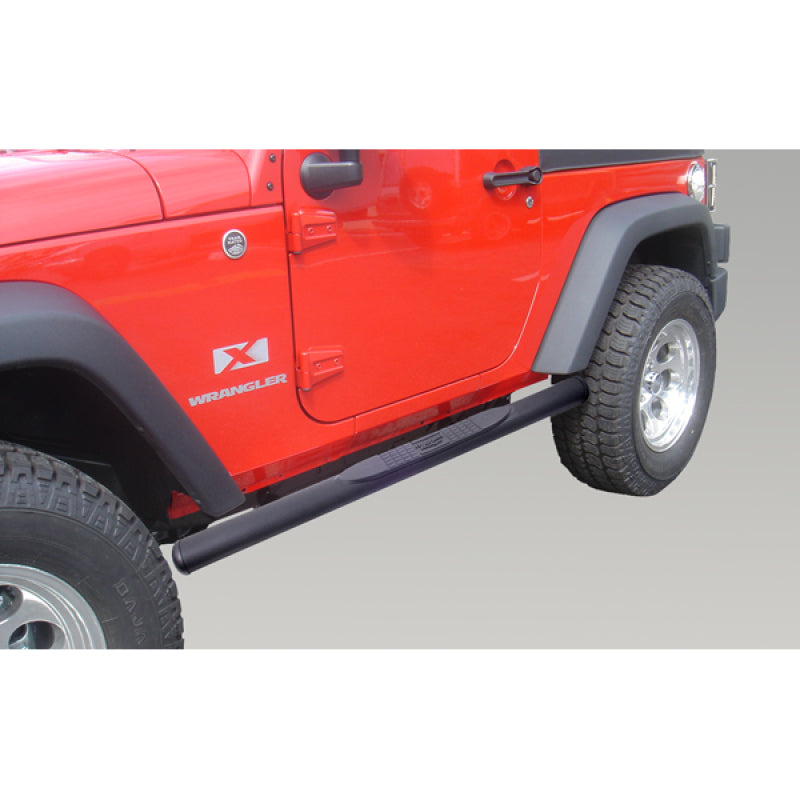 Load image into Gallery viewer, Rugged Ridge 4 1/4-In Oval Side Step Black 07-18 Jeep Wrangler JK
