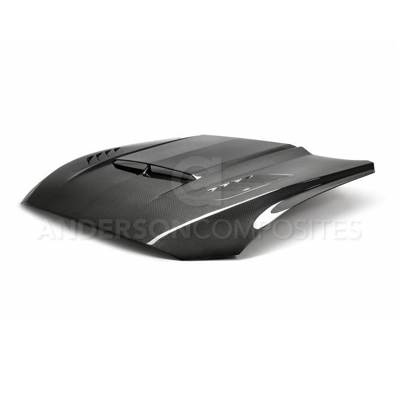 Load image into Gallery viewer, Anderson Composites 2018-2019 Ford Mustang Ram Air Double Sided Carbon Fiber Hood
