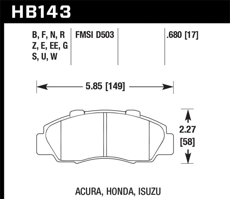 Load image into Gallery viewer, Hawk 97-98 Acura CL 3.0L Base Front ER-1 Brake Pads
