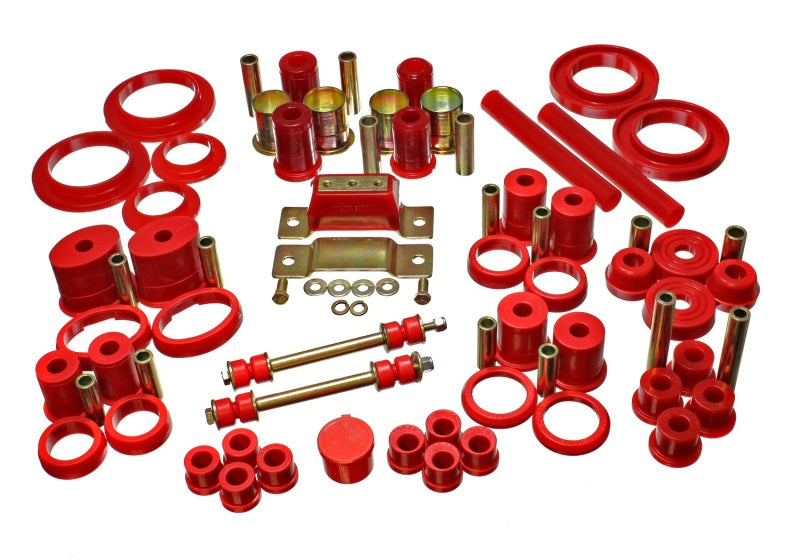 Load image into Gallery viewer, Energy Suspension 85-93 Ford Mustang Red Hyper-flex Master Bushing Set w/ V-8

