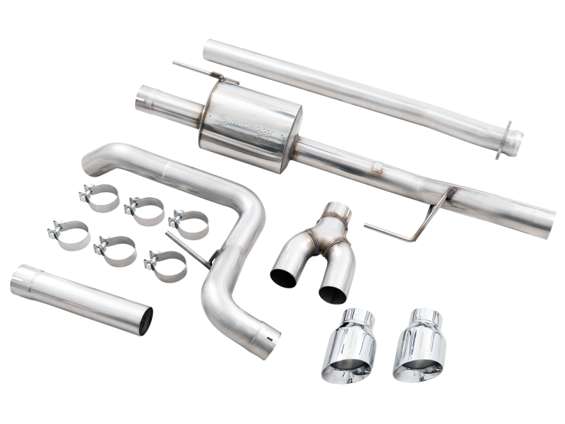 Load image into Gallery viewer, AWE 0FG 21+ Ford F150 Dual Side Exit Cat-Back Exhaust- 4.5in Chrome Silver Tips
