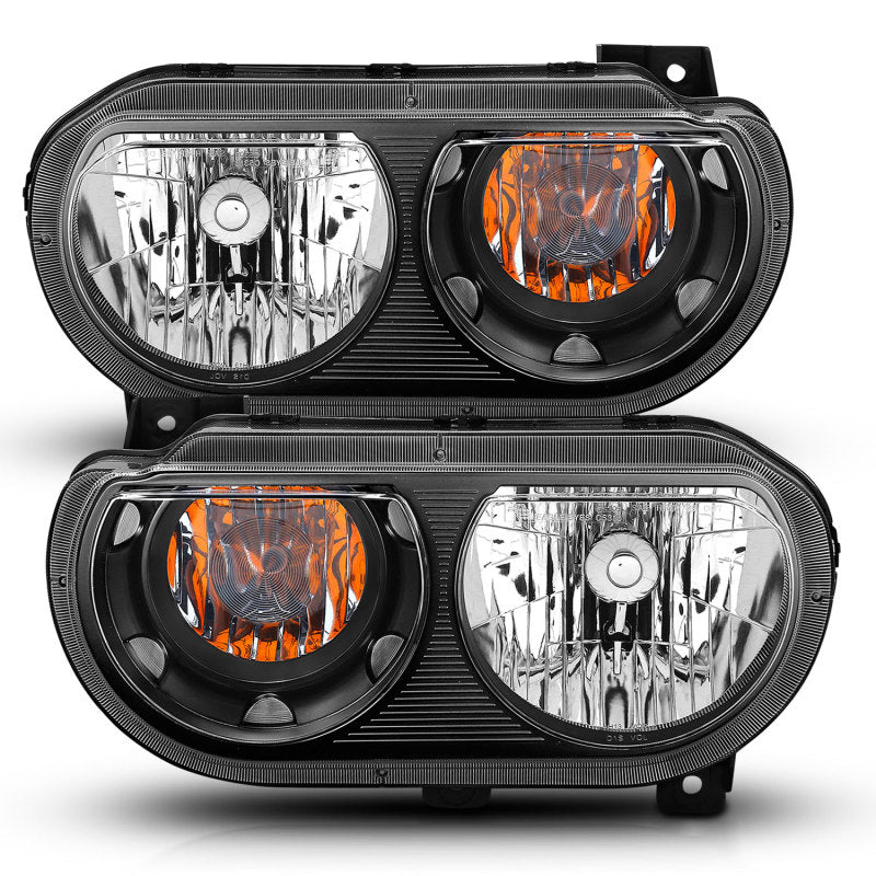 Load image into Gallery viewer, ANZO 2008-2014 Dodge Challenger Crystal Headlights Black
