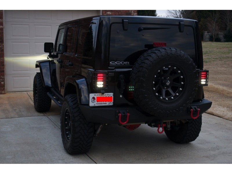 Load image into Gallery viewer, Spyder Jeep Wrangler 07-15 LED Tail Lights Black ALT-YD-JWA07-LED-BK
