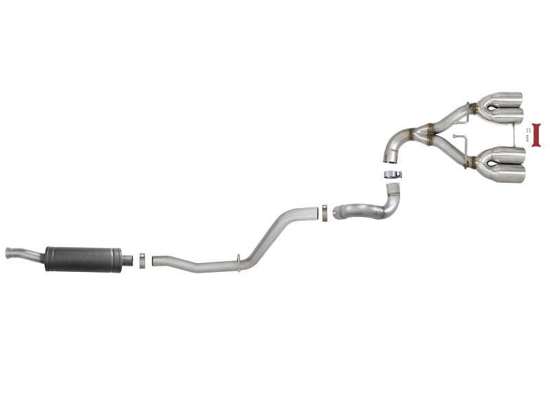 Load image into Gallery viewer, aFe Rebel Series 2.5in. 304 SS C/B Exhaust System 2018 Jeep Wrangler (JL) V6-3.6L - Polished Tip
