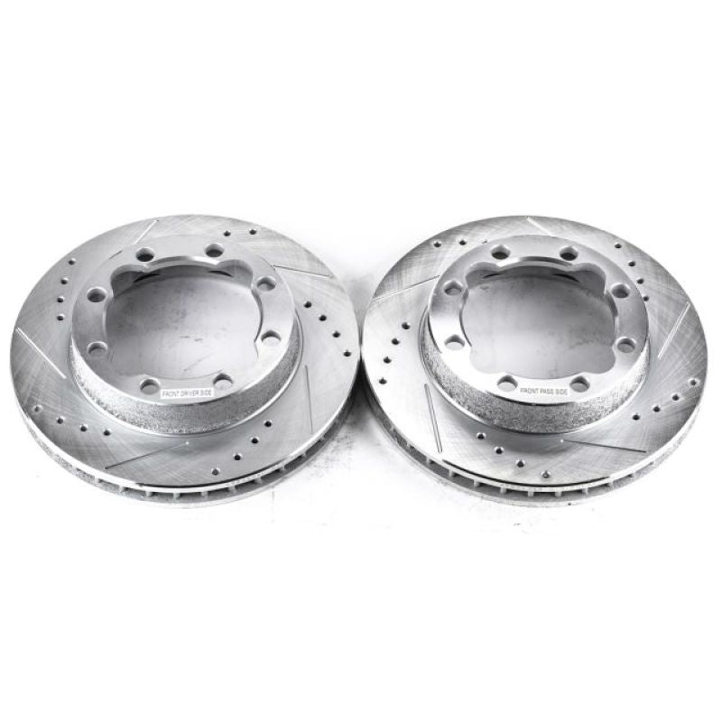 Load image into Gallery viewer, Power Stop 94-99 Chevrolet K1500 Suburban Front Evolution Drilled &amp; Slotted Rotors - Pair
