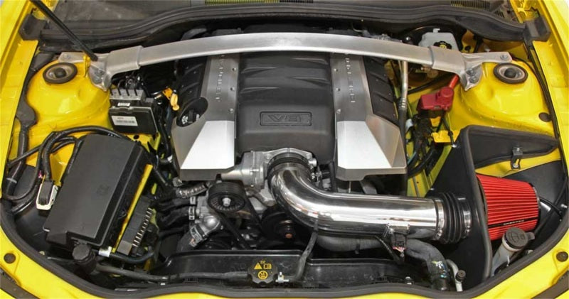 Load image into Gallery viewer, Spectre 10-12 Chevy Camaro V8-6.2L F/I Air Intake Kit - Clear Anodized w/Red Filter
