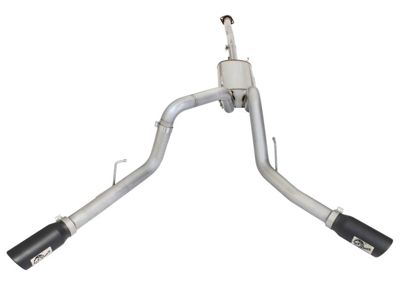 Load image into Gallery viewer, aFe MACHForce XP Exhaust 3in SS Dual Side Exit CB w/ Black Tips 2015 Ford F150 5.0L V8 CC/SB EC/LB
