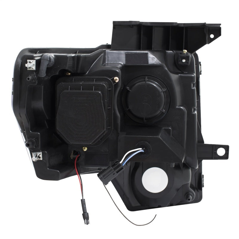 Load image into Gallery viewer, ANZO 2009-2014 Ford F-150 Projector Headlights w/ U-Bar Switchback Black w/ Amber
