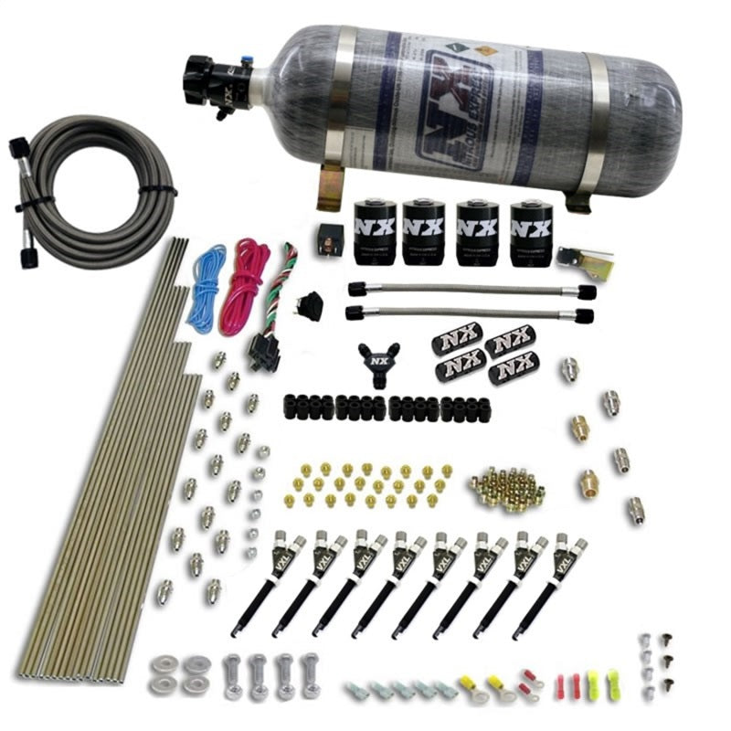 Load image into Gallery viewer, Nitrous Express 8 Cyl VXL Direct Port 4 Solenoids Nitrous Kit (200-500HP) w/12lb Bottle
