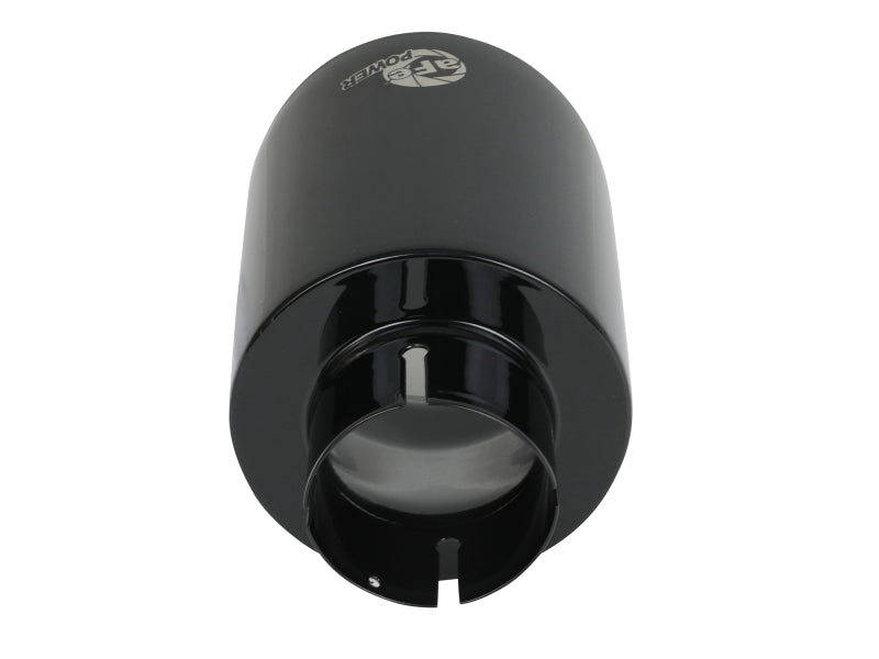 Load image into Gallery viewer, aFe Takeda 409 SS Clamp-On Exhaust Tip 2.5in. Inlet / 4.5in. Outlet / 7in. L - Black
