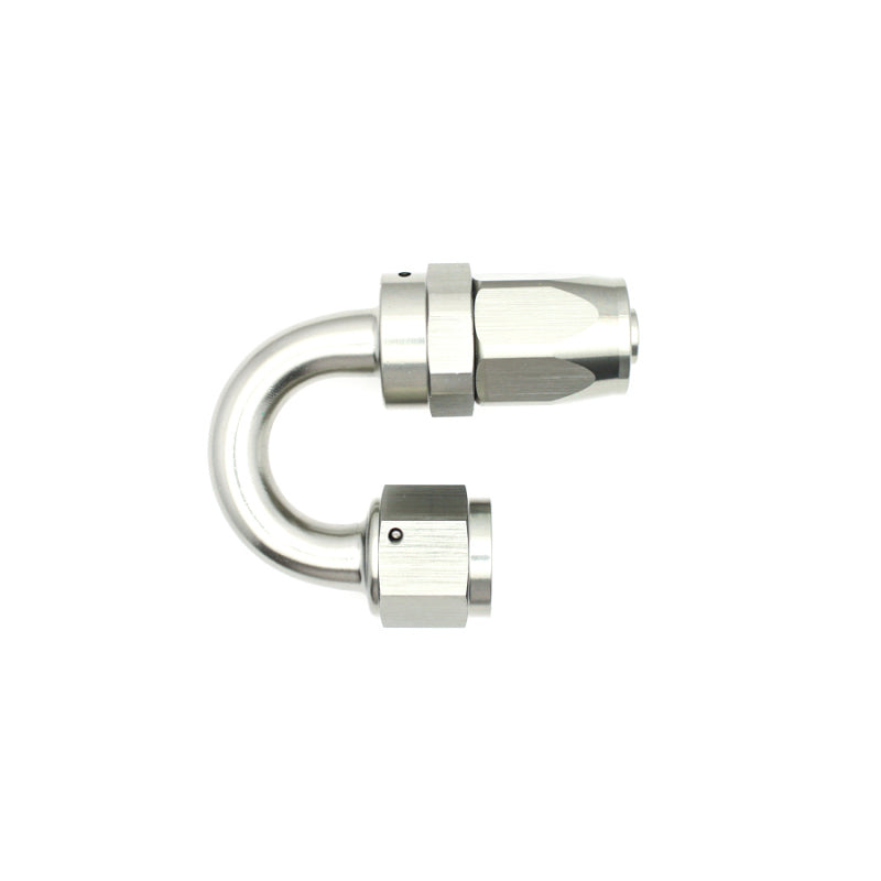 Load image into Gallery viewer, DeatschWerks 8AN Female Swivel 180-Degree Hose End CPE - Anodized Matte Black
